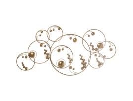 Decoração de Parede ALEXANDRA HOUSE LIVING Dourado Metal 135 x 4,5 x 68 cm