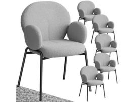 Cadeira Estofada Scandi Tecido Bouclé TECTAKE