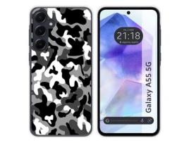 Capa Design Camuflagem para Samsung Galaxy A55 5G TUMUNDOSMARTPHONE Silicone Multicor