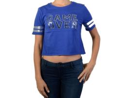 T-Shirt de Mulher ELEVEN PARIS Shine Algodão Azul (M)