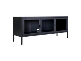 Console de TV preto com portas de vidro HOUSE NORDIC