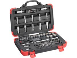 Conjunto de soquete VIGOR V2305N Quadrado oco 3/8 Polegada 10 Mm Perfil hexagonal externo Perfil T Perfil hexagonal interno Pe