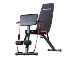 Banco de Musculação Inclinado Ajustável SYNERFIT Multifuncional Treino Completo Preto e Vermelho