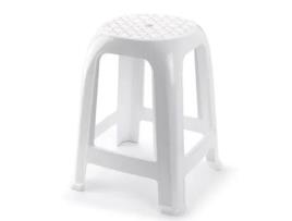 Taburete 37x37x46,5 cm blanco