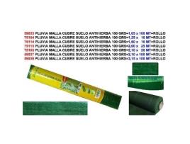 Pluvia malla cubre suelo antihierba 100 gr 3,15x100 m- alto 3m-r