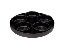 Conjunto de lanches Astra preto de 6 peças SG SECRET DE GOURMET