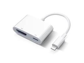 Adaptador Lightning para Hdmi Adaptador Av Digital Lightning 1080P Video & Audio Sync Screen Converter Porta de Carregamento Branco MAOYI