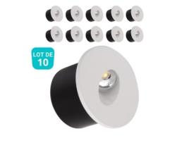 Conjunto de 10 Paredes Led Brancas Redondas 3W 4000K HOROZ ELECTRIC