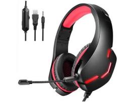 Auscultadores Gaming com Fio J10 Deeplighting In Ear Multiplataforma Vermelho DIDITALLAB