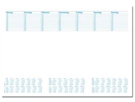 Bloco de Mesa de Papel RNK VERLAG Escritório com Calendário