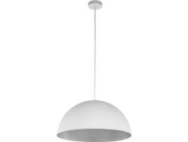 Lâmpada de Suspensão Tuba In Fibra de Vidro Branco Prata 90X90X125 Cm EPIKASA