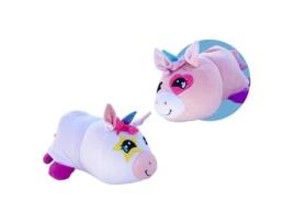 Peluche GIRA LOCOS Unicórnio Rosa /Branco