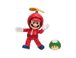 Super Mario Figura 10cm Mario Helicopter Com Cogumelo Extra da Vida (Idade Mínima Recomendada: 3 anos)