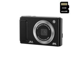 Máquinas Fotográficas Compactas SZSMART Dc308 4K 48Mp 2 8 Polegadas Display + 32G- Preto