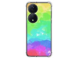 Capa Design Aquarela para Honor 90 Smart 5G TUMUNDOSMARTPHONE Silicone Anti-Choque Multicor