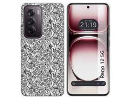 Capa Letras Design para Oppo Reno 12 5G TUMUNDOSMARTPHONE Silicone Multicor