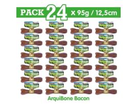 Pack Arquivet 24 arquibone 12,5cm Bacon Snack Natural para Cão