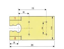 Placa de Aço com Acabamento em Aço Inox Escovado para Pivô de Piso Janus e Minos SEVAX Sn313925