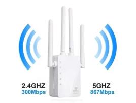 Moonmini 1200 Mbps Dual Band Wifi Repetidor Através Da Parede Repetidor 4 Antenas Wifi Extensor de Alcance