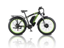 Bicicleta Elétrica Keteles K800 Velocidade Máxima 50 Km/H 2000W Motor 48V 23Ah Motor Duplo Preto Verde KETELETS