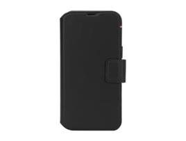 Capa Fólio Magsafe Cartões Concha para iPhone 16 Pro DECODED Pele Preto