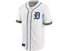 Camiseta de Manga Curta Detroit Tigers Franchise Poly Branco Sfanatics