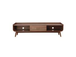 Móvel de TV vintage em madeira de nogueira 180 cm Hallen MILIBOO