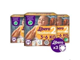 Fraldas Newborn 3-6Kg T2 LIBERO