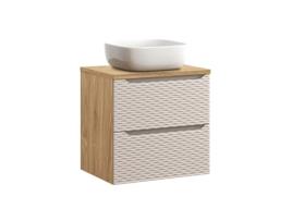 Móvel de Lavatório Simples Elora Bege e Madeira 60Cm PETITS-MEUBLES