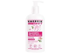 Óleo de máscara desembaraçante de queratina vegetal 2 em 1 com rosa monoi e argan 300 ml ENERGIE FRUIT