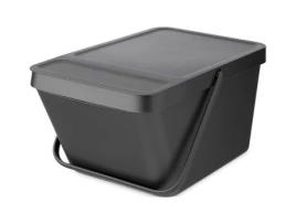 Cubo Reciclaje Sort & Go Apilable Gris
