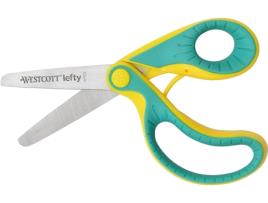 Tesoura Artesanal WESTCOTT Softgrip Ergo Junior Verde/Amarelo