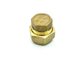 Tampa de Encerramento de 15 mm, Adaptador de Encaixe de Compressão de Latão, Conexão de Tubo