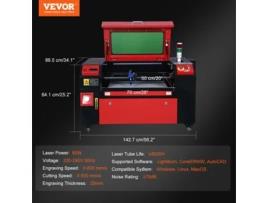 Máquina de Gravação a Laser VEVOR 80 W Co2 para Gravação e Impressão 500 X 700 Mm Bancada de Trabalho