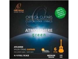 Jogo de Cordas Guitarra Clássica ORTEGA Atmosphere Green (.028 - .032 - .040 - .028 - .034 - .042 - Nylon)