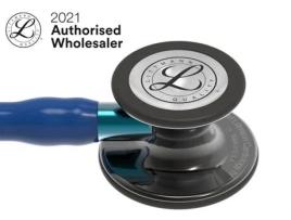 Estetoscópio Littmann Cardiology Iv 6202 Azul Marinho Acabamentos Preto Fumo Brilhante SOLVENTUM