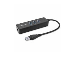 VULTECH Hrj-03Usb3 Usb 3.0 3.1 Gen 1 Tipo a Rj-45 Usb 3.0 3.1 Gen 1 Tipo a 5000 Mbit-S Gigabit Ethernet Preto Preto