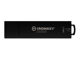 KINGSTON TECHNOLOGY Unidade flash USB Ironkey D500S 512 Gb USB tipo a 3.2 Gen 1 3.1 Gen 1 preto