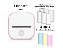Mini-Impressora Fotográfica Portátil Inteligente Impressão Térmica Sem Tinteiros Ligação Bluetooth HHZ