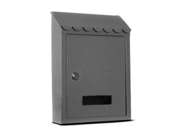Caixa de correio exterior SBL cinza de metal para encomendas, correio de parede