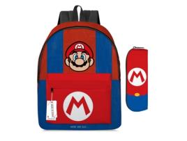 KOHREE Conjunto de Duas Peças de Mochila de Estudante Mario