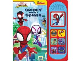 Livro Disney Junior Marvel Spidey Makes A Splash Sound Book de Pi Kids (Inglês - Capa Dura)