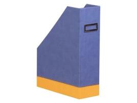 RHODIA 318838C Porta-revistas Imitação de Couro Azul Laranja