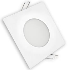 Painel de LED Quadrado (8,3 x 8,3cm) IP65 5W Branco F. 6000K 500Lm - Branco