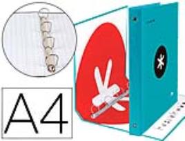 Capa de 4 Aneis 40 mm Mistos Antartik A4 Forrada Cor Turquesa