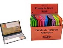 Bolsa Porta Cartoes Saro Anti Roubo Dupla Face Capacidade 4 Cartoes Cores Sortidas 65x95mm