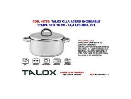 Talox olla acero inox 18/8 c/tapa 32 x 18 cm - 14,4 lts mod. 201