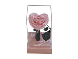 Rosa em Formato de Coração Eterna e Preservada em Acrílico Transparente para O Dia dos Namorados Aniversário BAZYWTYH