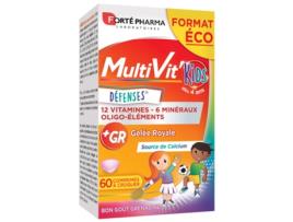 FORTÉ PHARMA Multivit'Kids Défenses 60 Comprimidos Masticables