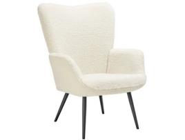 Poltrona Hygge Acolchoada Estofo de Ovelhinha Capacidade de Carga 150 kg TECTAKE